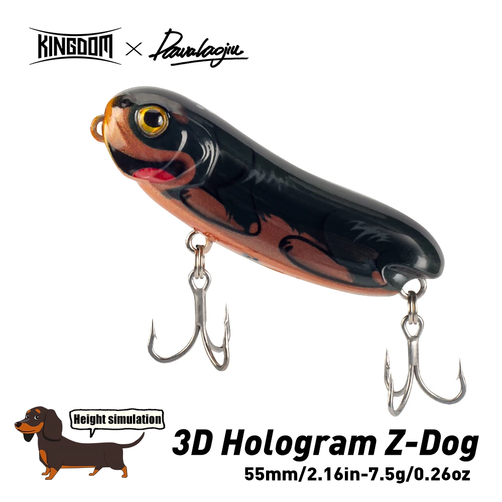 Vista frontal del señuelo KINGDOM 3D-Dachshund