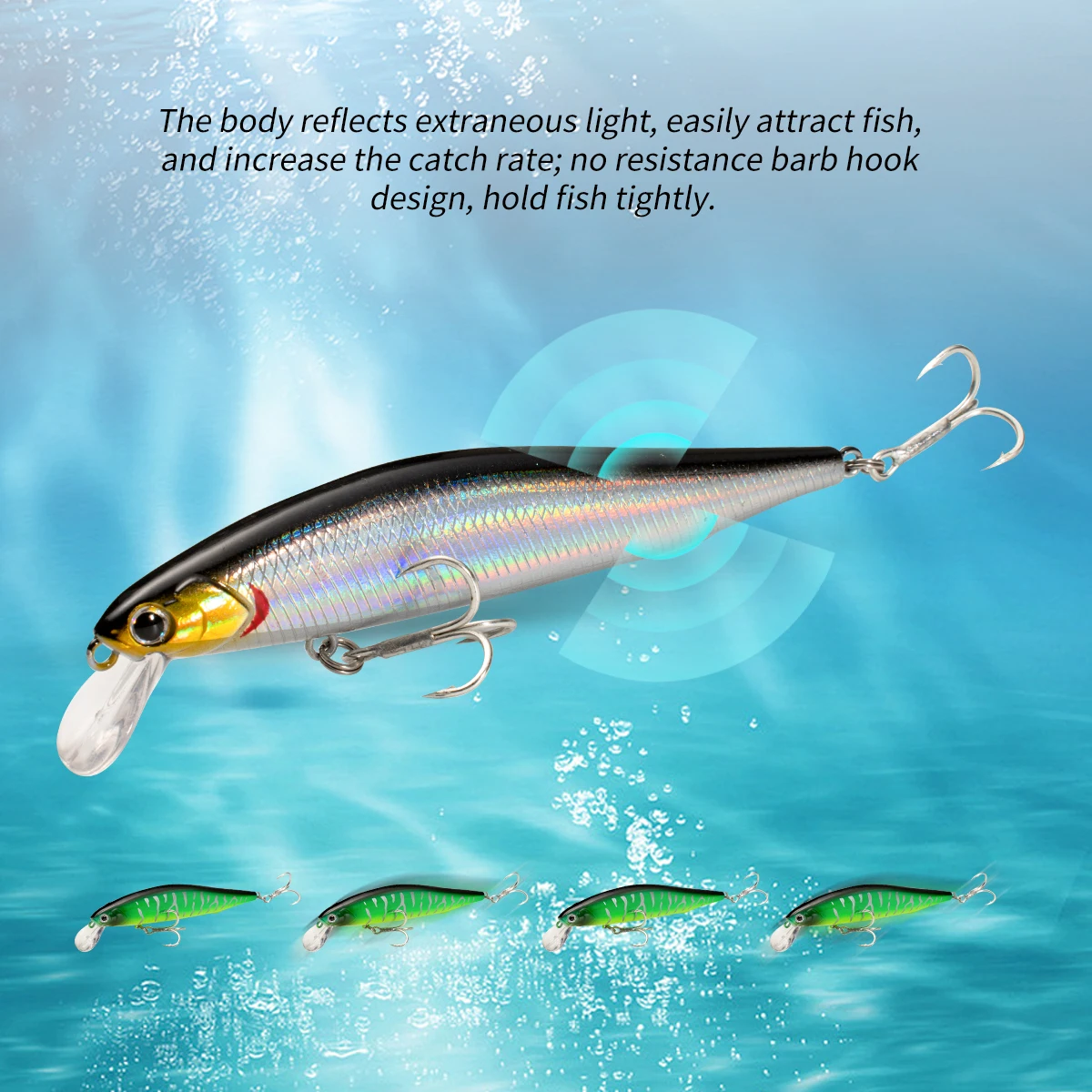 Señuelo minnow 10cm vista lateral