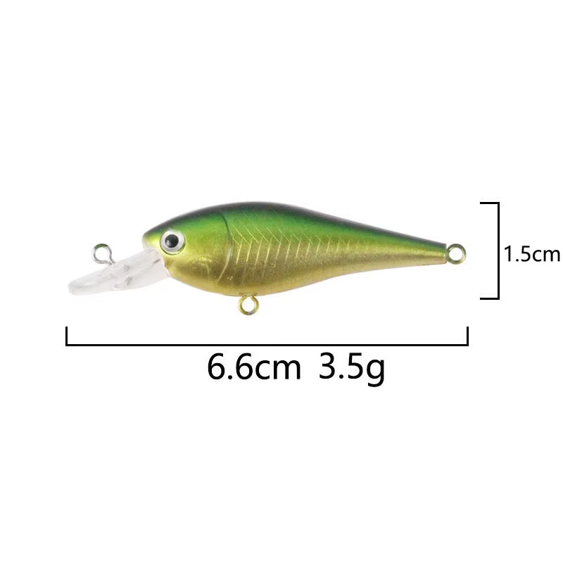 Señuelo Minnow Crankbait Lucio - 6,6 cm, 3,5 g, plástico duro - imagen 3