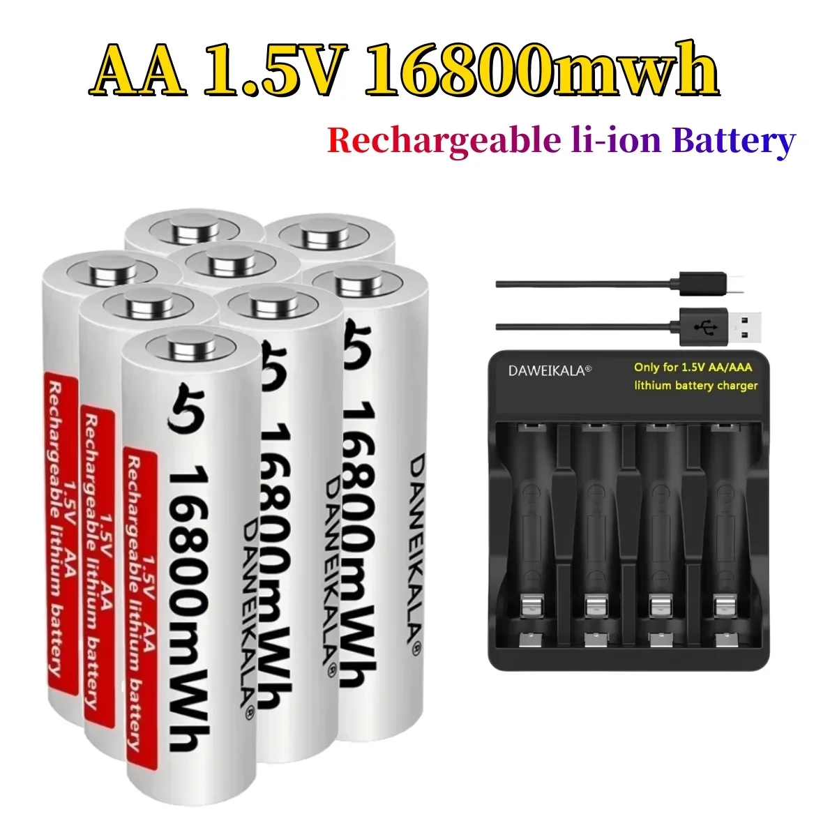 Batería recargable AA 1,5 V para luces y accesorios de pesca - imagen 2