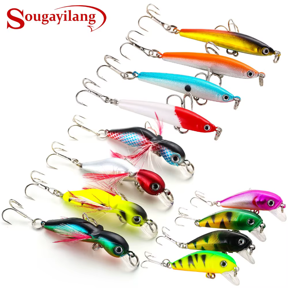 Sougayilang Crankbait Wobbler Superficie para pesca de Bass y Lucio