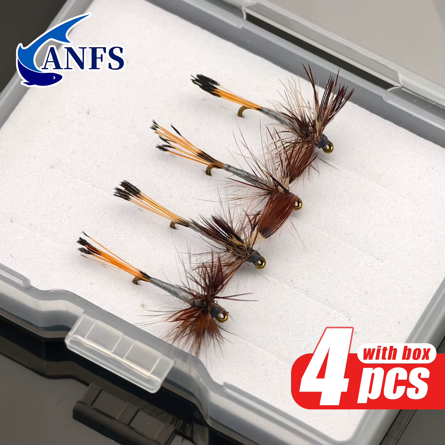 Moscas Secas Adams ANFS para Trucha – Set de 4 - imagen 2