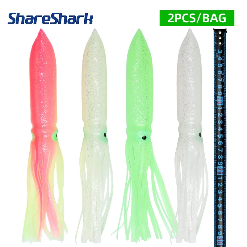 ShareShark señuelo de pulpo luminoso suave para pesca de atún