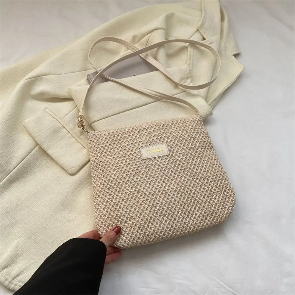 Bolso bandolera de paja retro de verano para mujer – playa - imagen 3