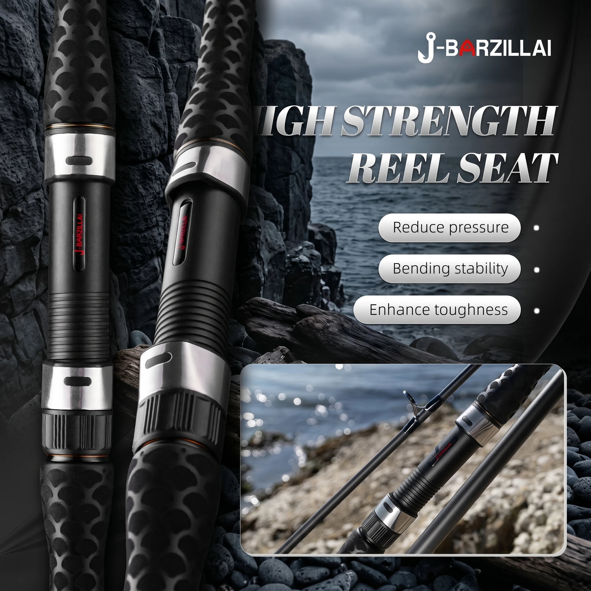 Caña surfcasting carbono ultraligera de alta sensibilidad - imagen 3