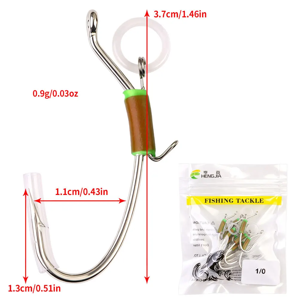 Anzuelos Jig Head acero inoxidable con púas para vinilo camarón - imagen 2
