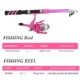Set Caña Telescópica Fibra de Vidrio Rosa: Carrete y Señuelos - imagen 5