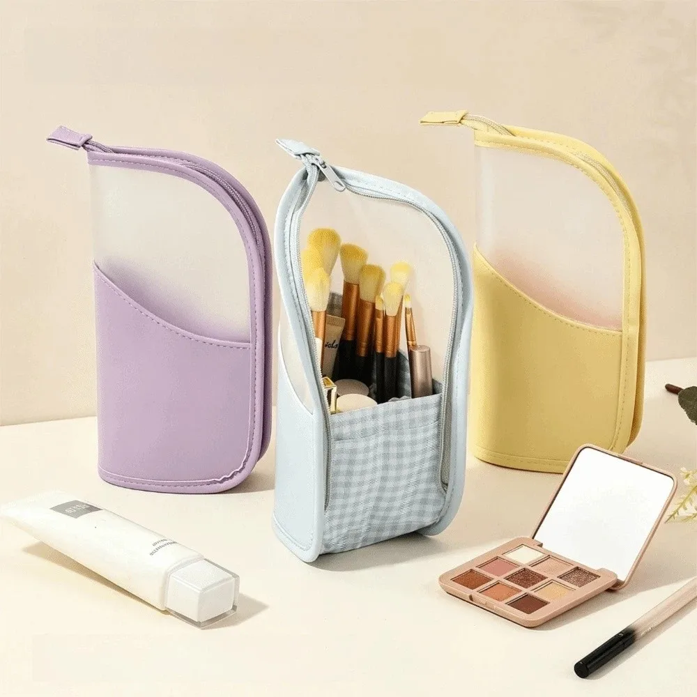 Bolsa impermeable para brochas de maquillaje vertical con cremallera - imagen 4