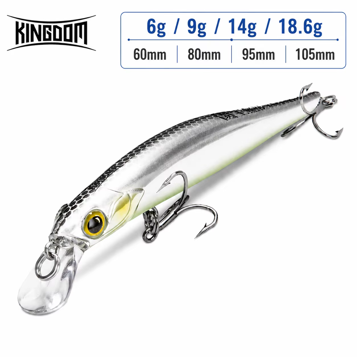 Señuelo Sinking Minnow Kingdom – Jerkbaits hundidos para lubra