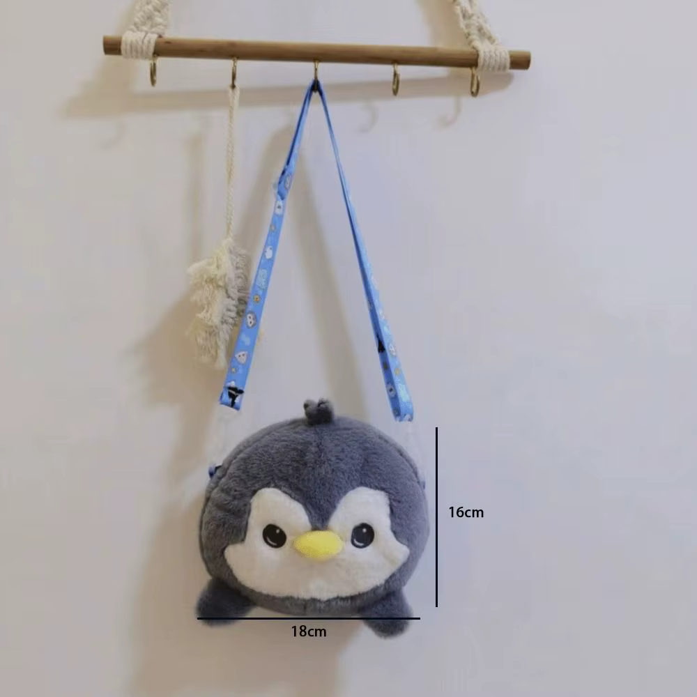 Bolso bandolera de felpa con diseño de animales marinos