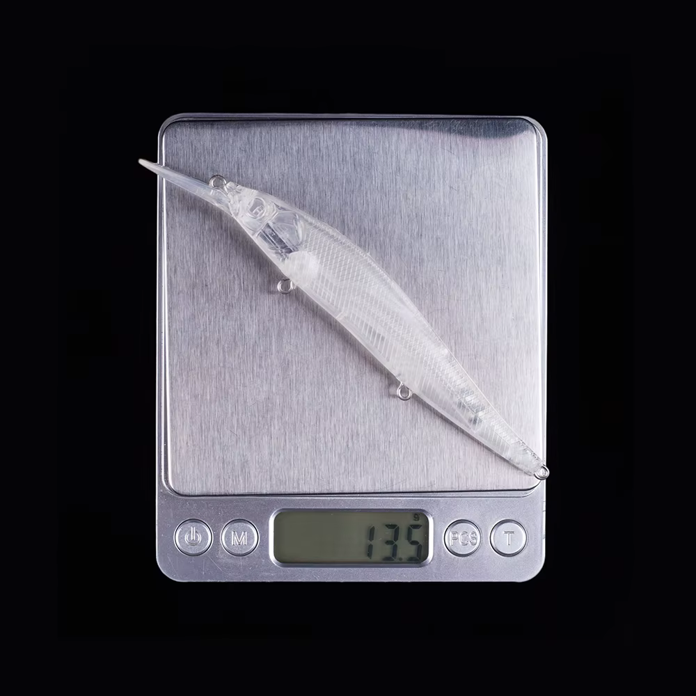 Hanlin Jerkbait ABS transparente – señuelo sin pintar - imagen 5