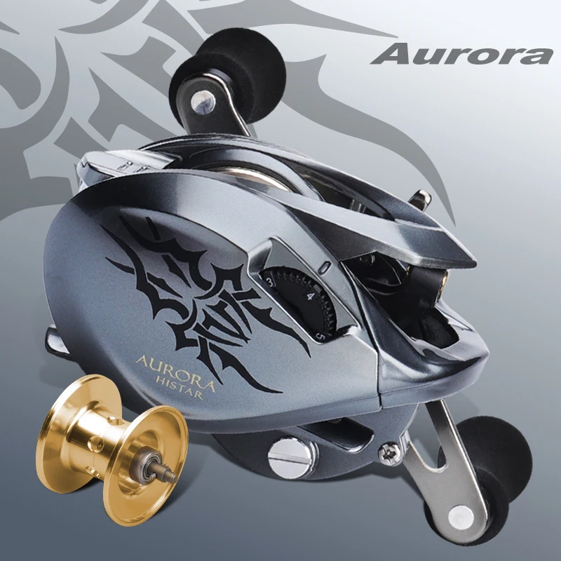 Carrete Baitcasting HISTAR Aurora 7.3:1 de fundición larga - imagen 2