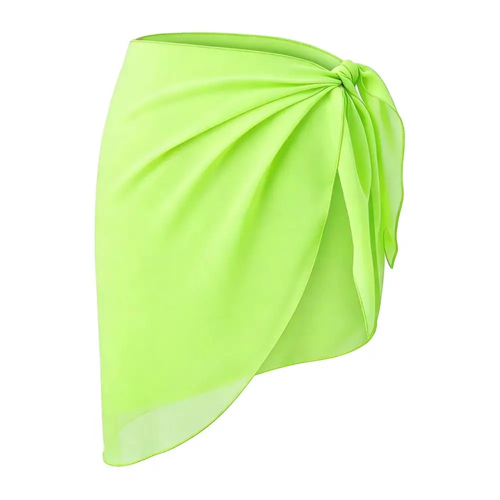 Vestido de playa corto de chifón UPF con sarong transparente versátil - imagen 5