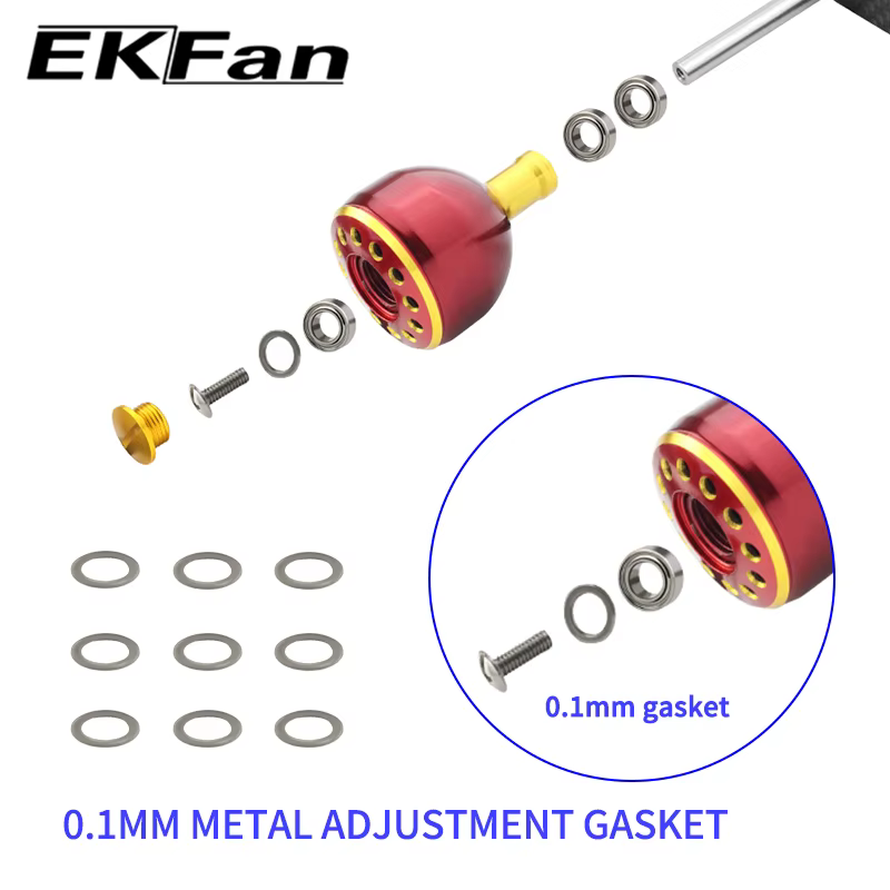 Perillas Carrete Pesca EKFan – Ajuste Metálico 0.1mm Rodamientos - imagen 2