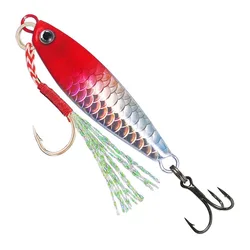 Señuelo jigging metálico con patrón escamas de pez – agua salada