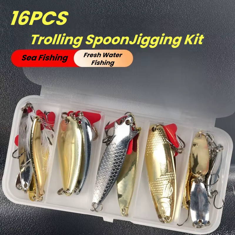 Kit Señuelos Jigging Cucharas Wobblers – Lubina - imagen 3