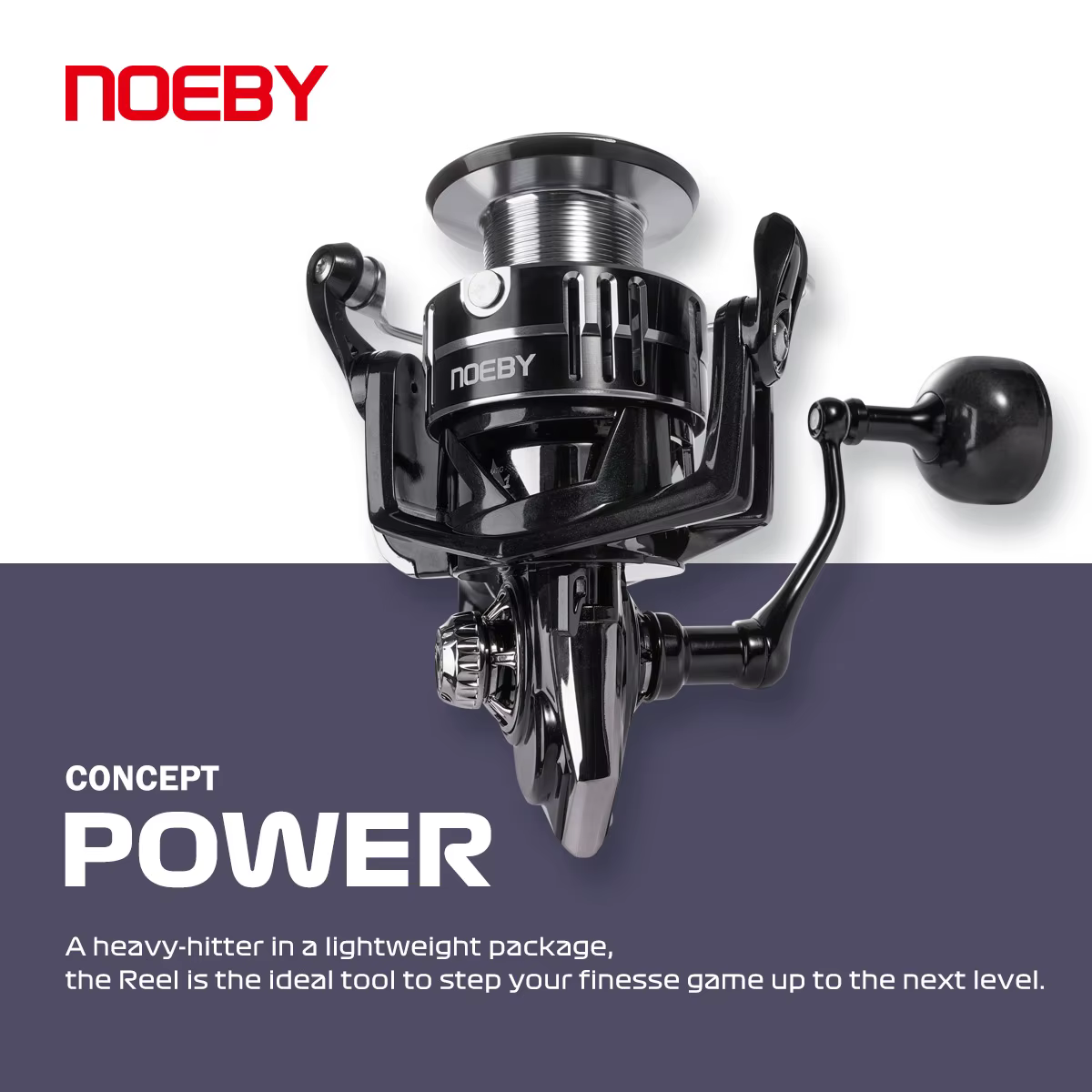 Carrete de pesca giratorio Noeby serie 2500 carbono ligero resistente - imagen 2