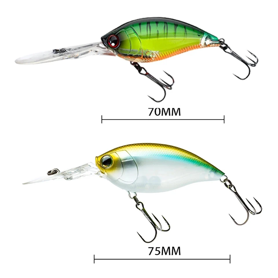 Wobbler Walk Fish 70mm Flotante – Ojos 3D para Lubina - imagen 3