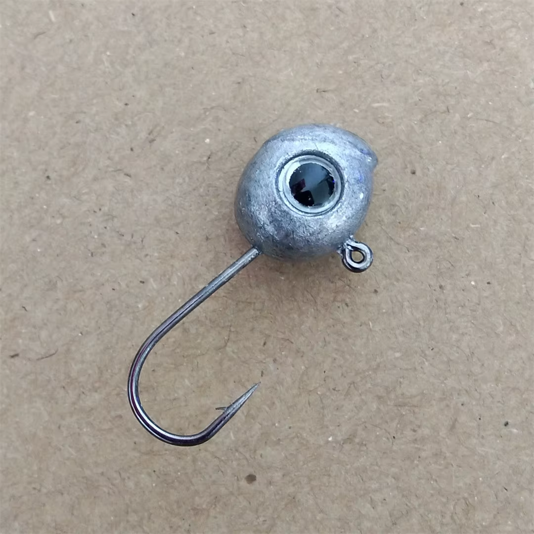 SWOLFY Anzuelos Jig Head redondos con púas para vinilo agua dulce - imagen 2