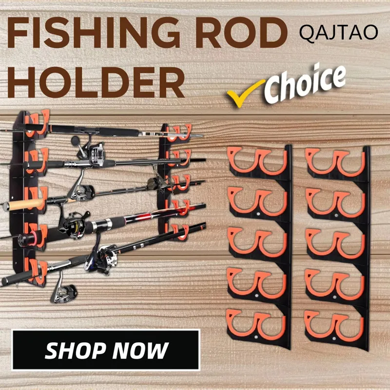 QAJTAO Soporte para cañas de pesca de pared con cojín - imagen 2