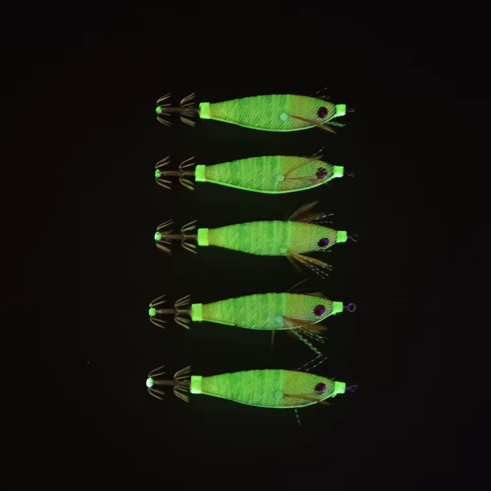Egis UV Glow 8 cm para pesca de calamar – Brillo en oscuridad - imagen 2