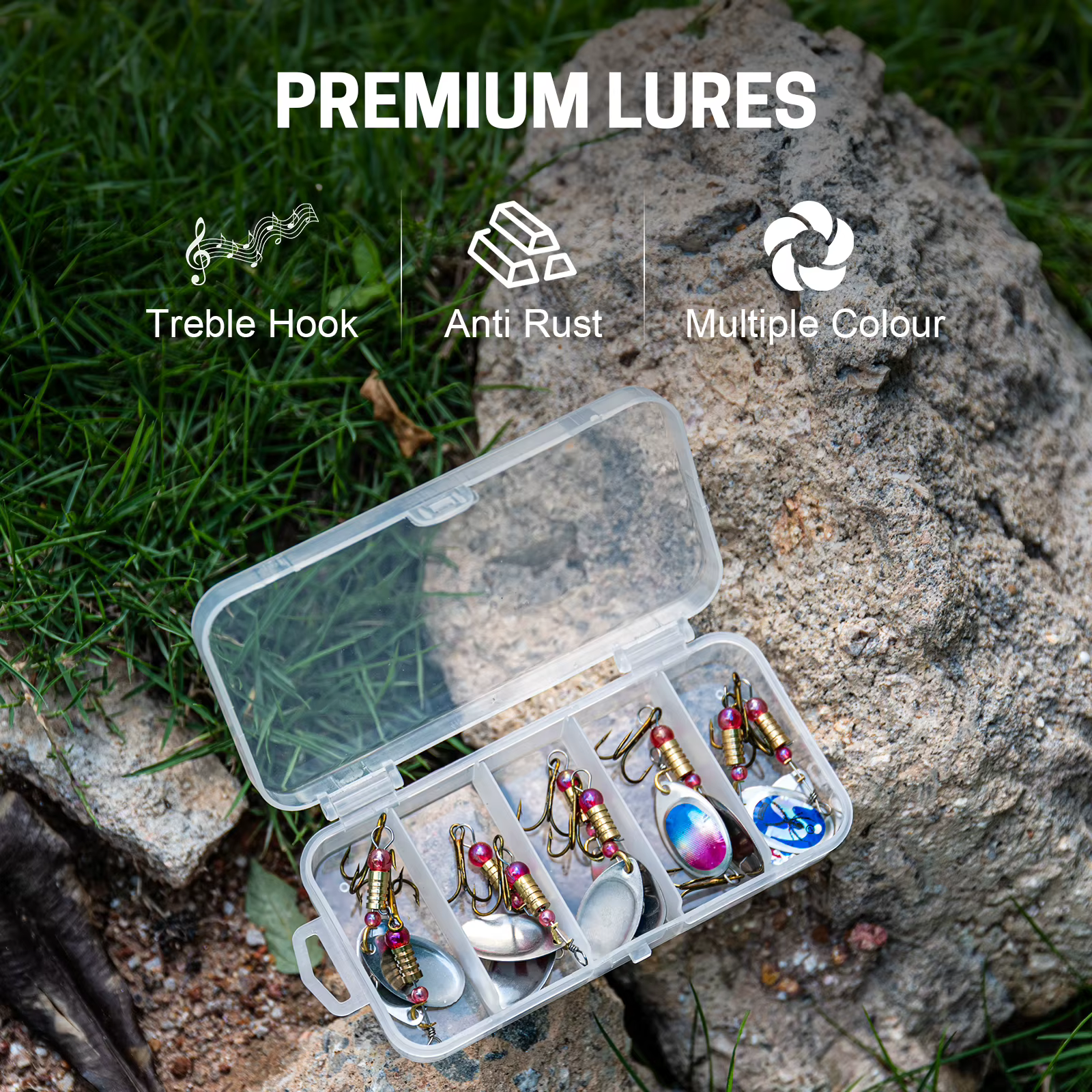 Goture Spinnerbait metal para lucio, lubina y trucha con anzuelo - imagen 5