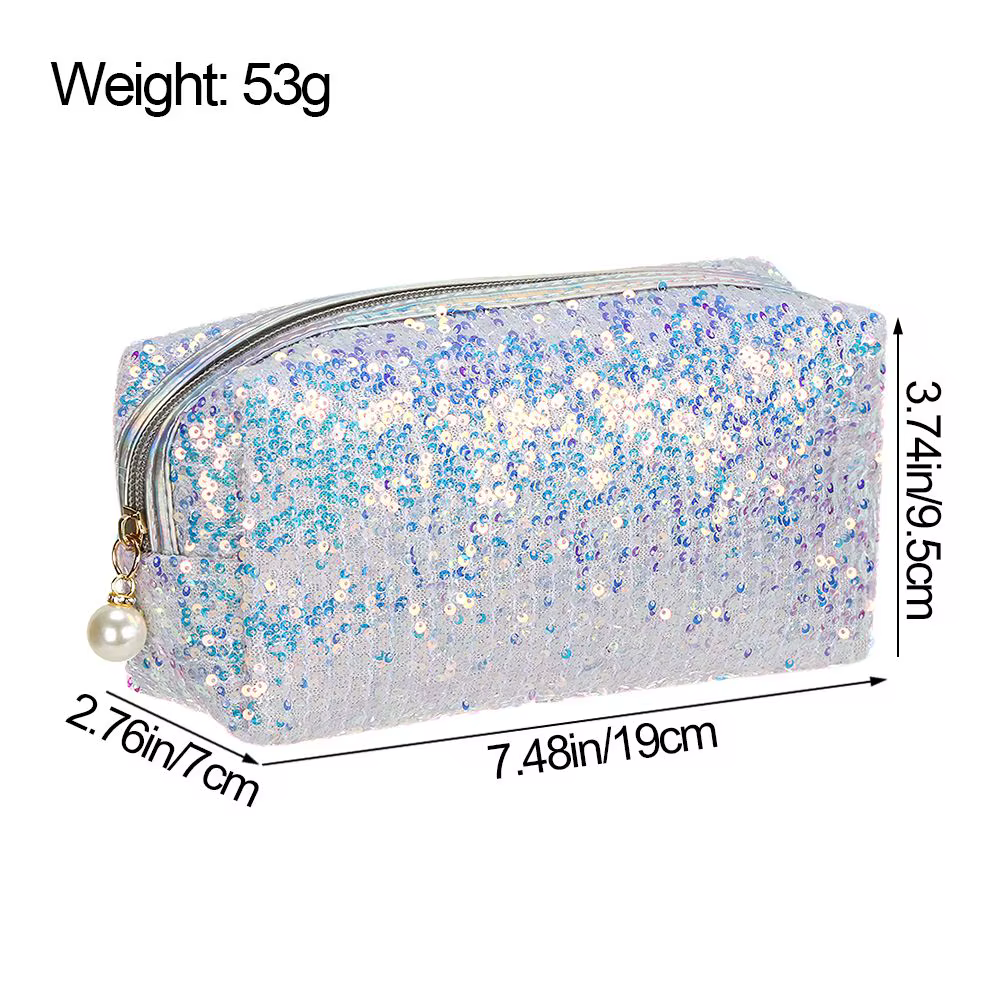 Bolso Lentejuelas de Sirena para Maquillaje con Cierre - imagen 3