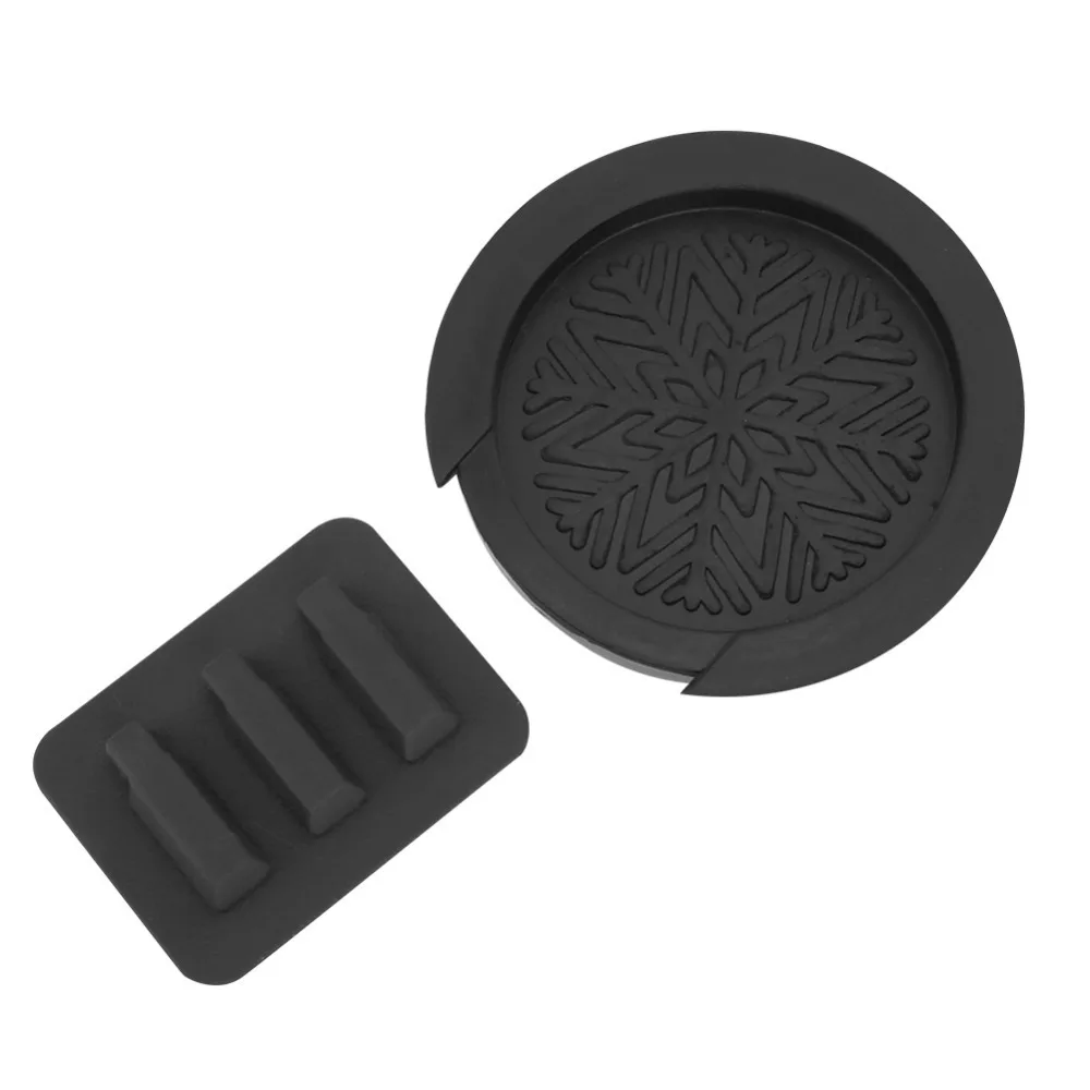Protector orificio sonido guitarra goma negra redondo rectangular