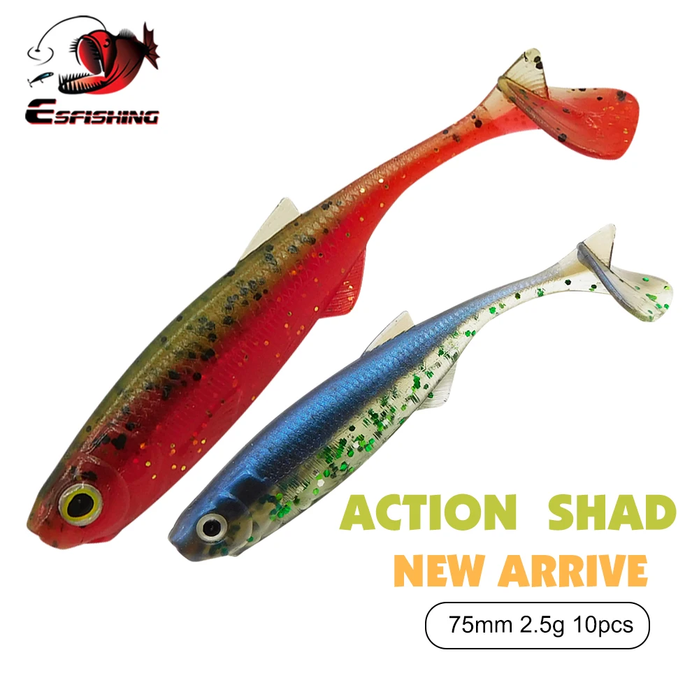 Señuelo de vinilo ESFISHING Action Shad para lucio perca y lubina