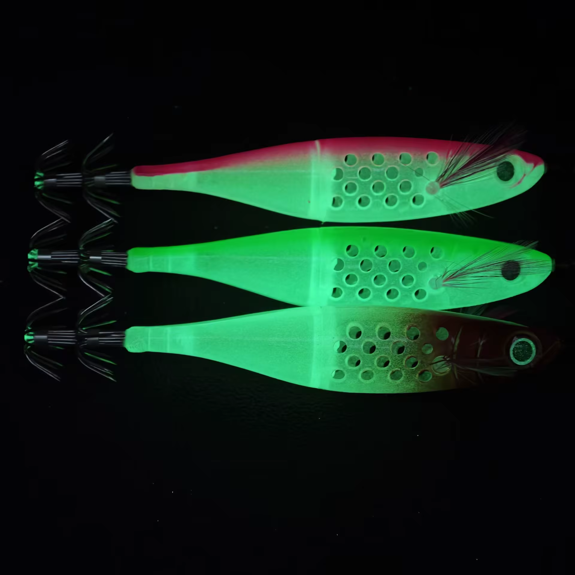 Señuelo Calamar UV con Anzuelo Paraguas – Nocturno Agua Salada - imagen 2