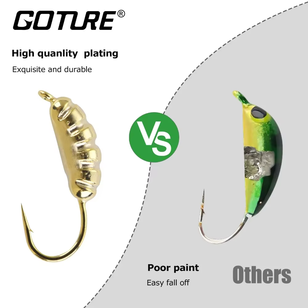 Goture Señuelos Jig Tungsteno – Hundimiento rápido para pesca en hielo - imagen 2