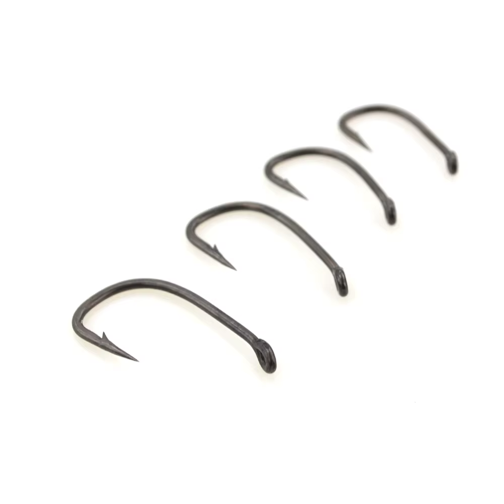 Anzuelos de púas para carpa X702 – Acero alto carbono con ojo y PTFE