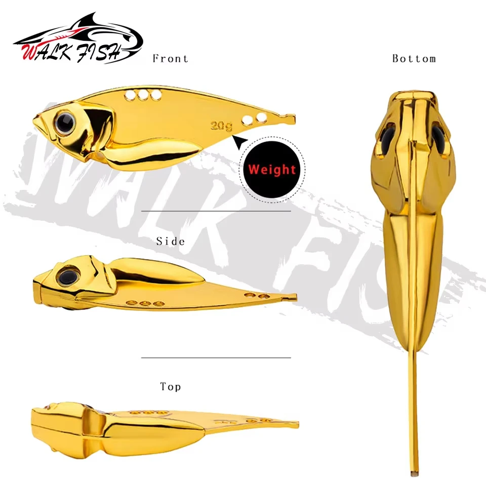 Señuelo cuchara hundible para lucio WALK FISH Spinnerbaits - imagen 4