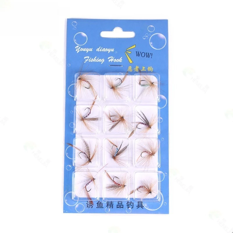 Anzuelos de mosca fluorescentes con pluma para imitar mosquito - imagen 2