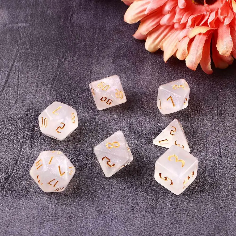 Set completo de dados poliédricos de acrílico