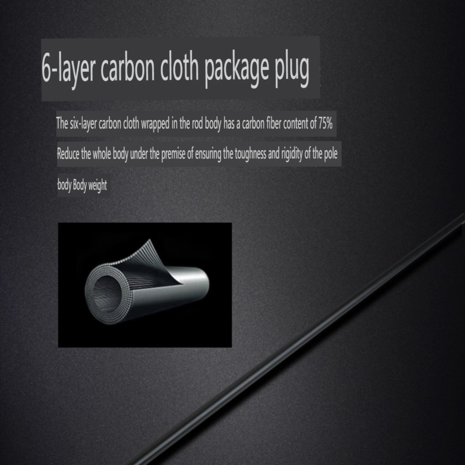 Cuchara de pesca SANLIKE titanio con eje carbono y mango ABS - imagen 5