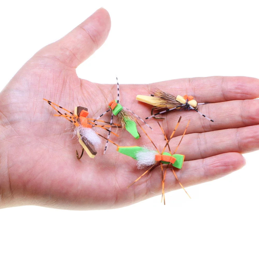 Vtwins Foam Sprinkhaan: mosca seca con patas de goma y pelo ciervo - imagen 5