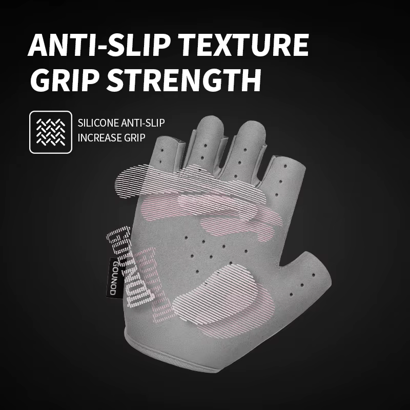 Guantes sin dedos de pesca y ciclismo, transpirables y antidesliz