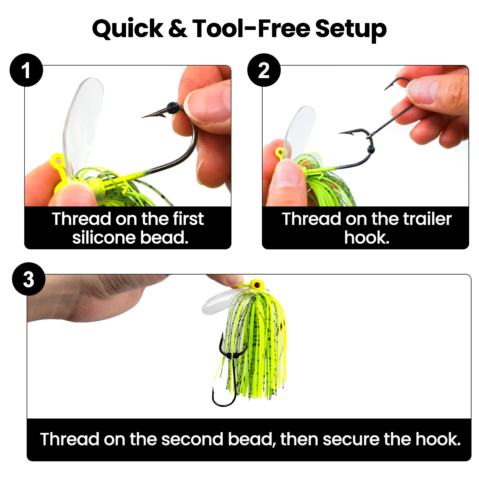 Anzuelos Jig Head FishTrip de acero alto carbono para lubina - imagen 5