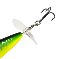 Whopper Popper Topwater - Plopper duro con cola giratoria 8/10 cm