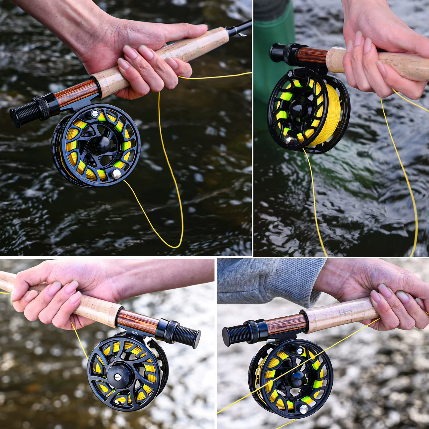 Carrete de Pesca con Mosca Sougayilang CNC aluminio, arrastre sellado - imagen 5
