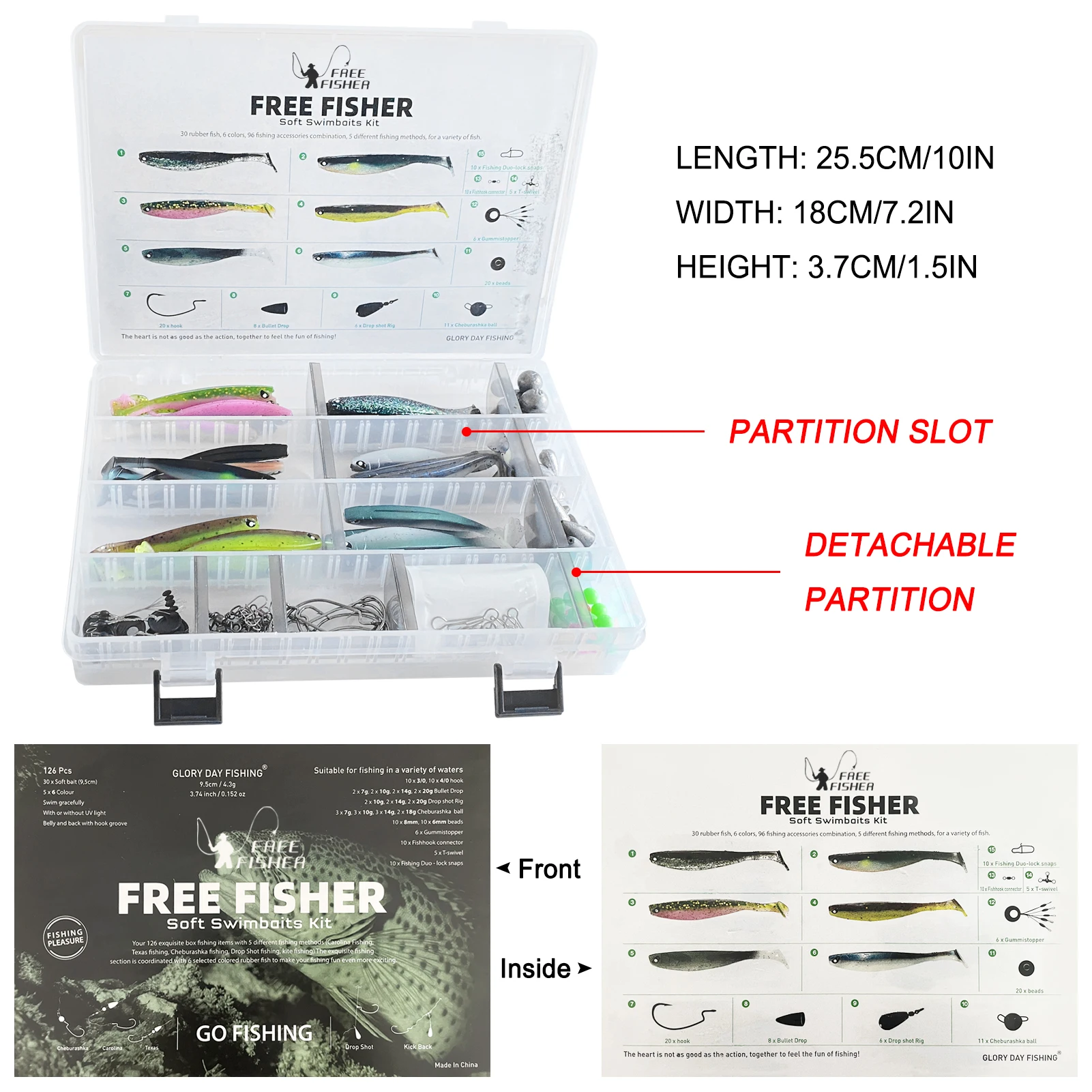 Swimbaits con acabado brillante y ojos simulados