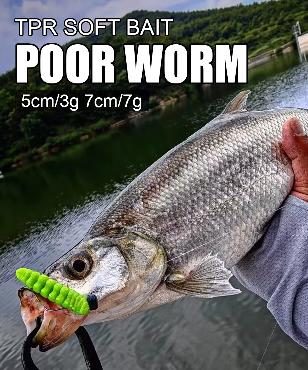 Señuelo blando Spinpoler con forma de larva