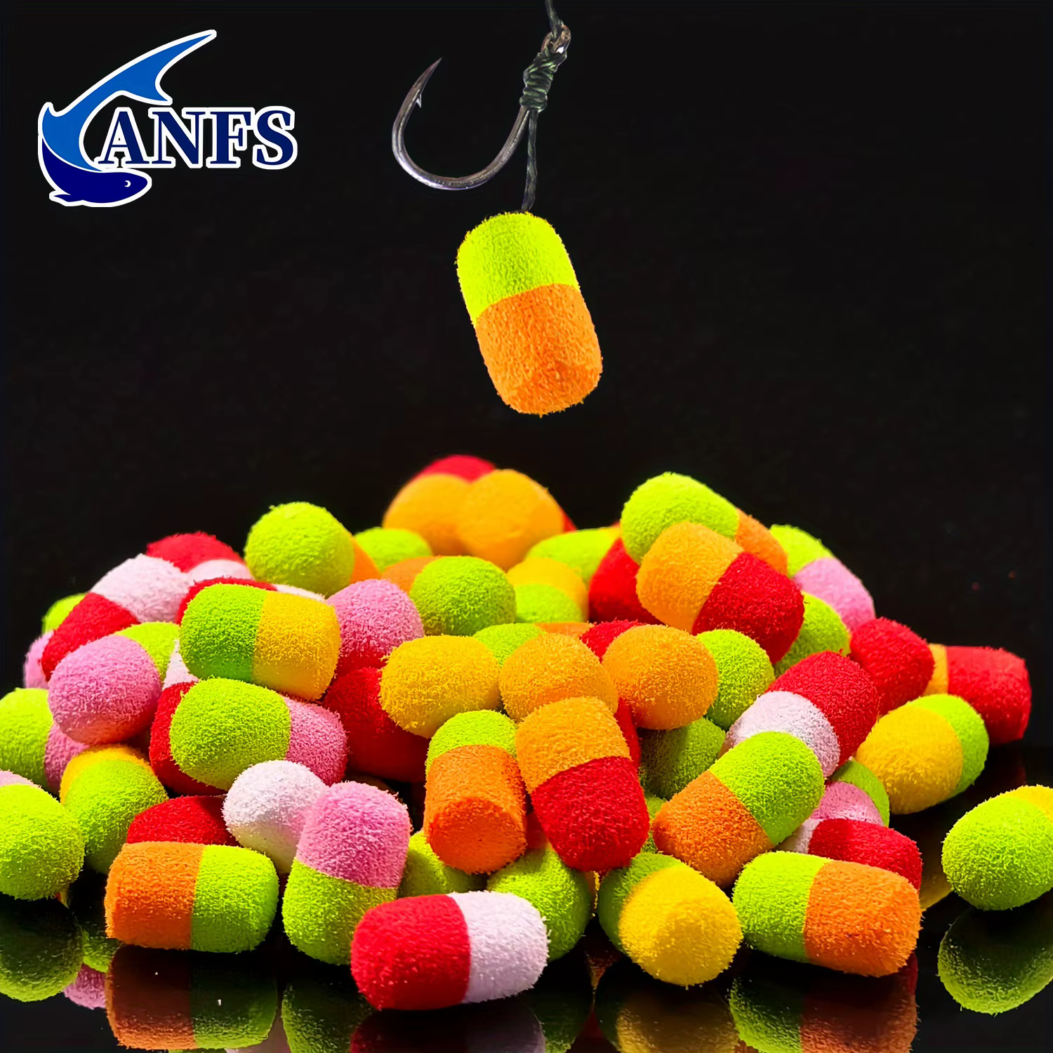 ANFS Cuentas de pesca flotantes doble color italiano para carpa - imagen 5