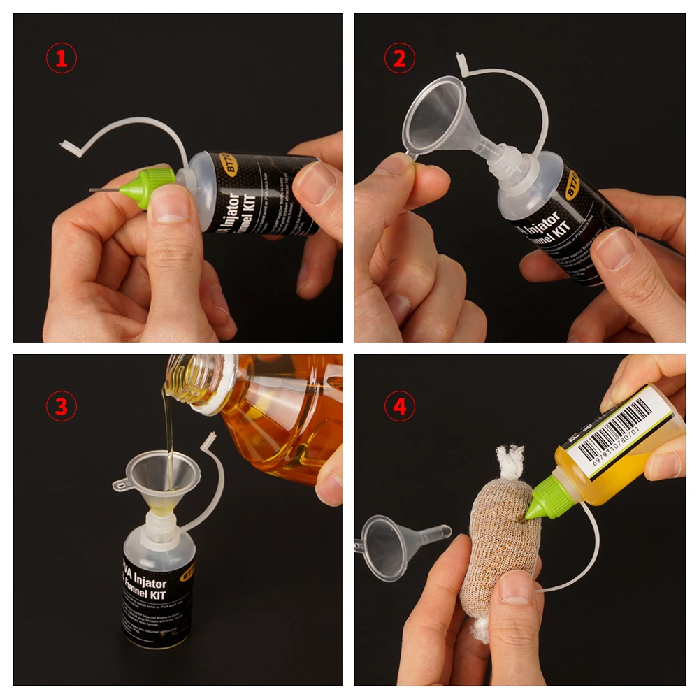 Botella inyectora PVA Hirisi BT70 con mini embudo para carpa - imagen 2