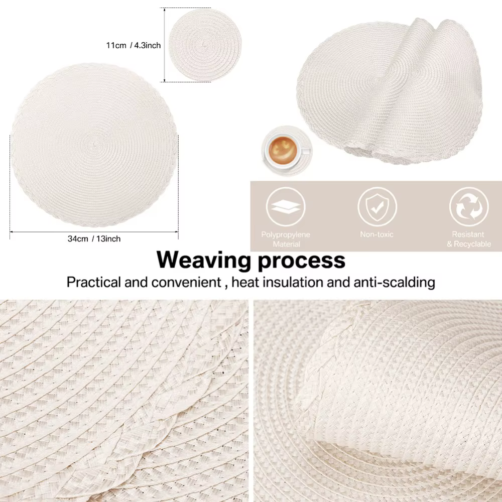 Manteles Crossweave para pesca, calor resistente, borde trenzado
