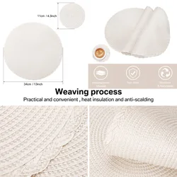 Manteles Crossweave para pesca, calor resistente, borde trenzado