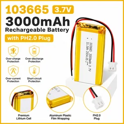 Batería recargable de polímero de litio para conector