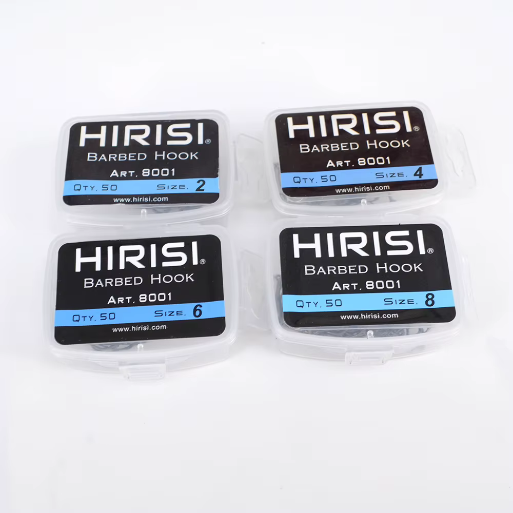 Anzuelos de carpa Hirisi 8001 – Acero al carbono con púas - imagen 5