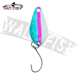 WALK FISH Cebo cuchara trucha, señuelo metálico con un solo gancho